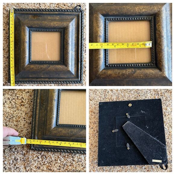 Vintage Gallery Wall Art Frame Collection - Set of 6 -  Various Sizes Black Gold - Picture 3 of 16